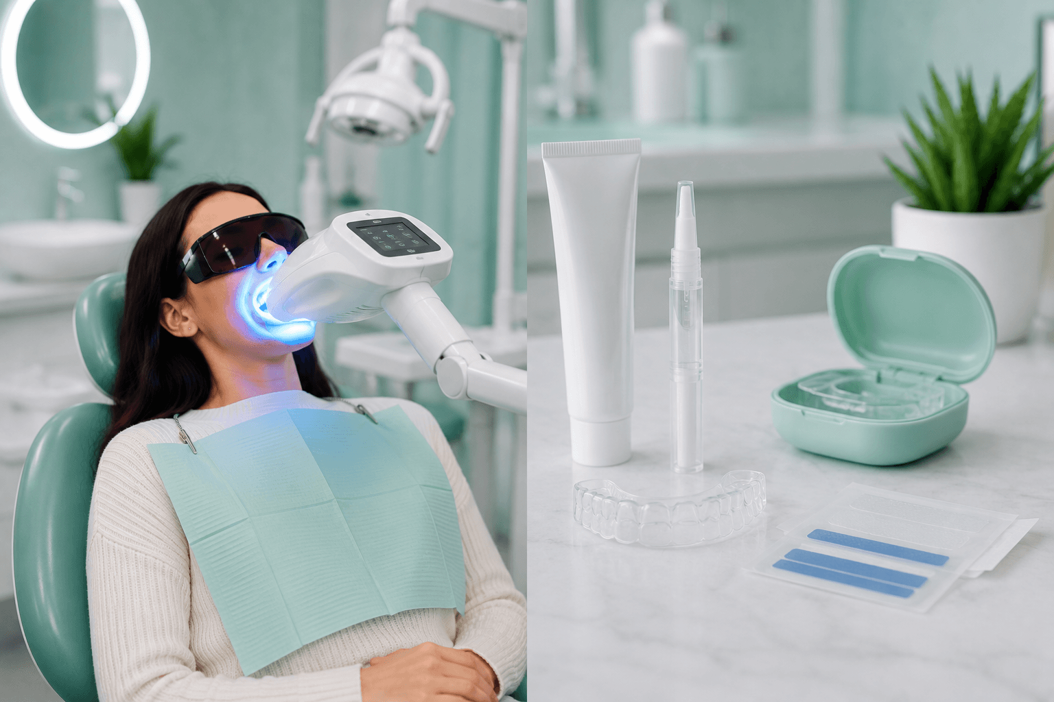 Professional Teeth Whitening compared with home options